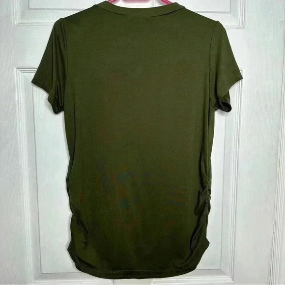 Ragdoll Maternity Shirt Front Pocket / v-Neck Green Size Medium - Picture 10 of 16